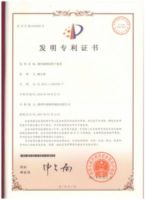 Patent certificate